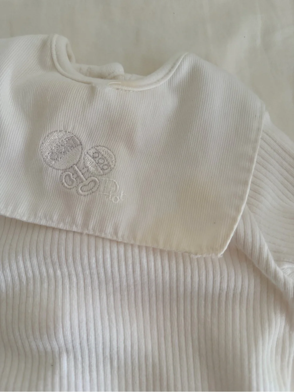 Dior Cream Ribbed Knit Matching Set
